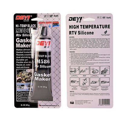 Βιομηχανικές εφαρμογές 85g Black Temp RTV Silicone Sealant Adhesive Gasket Maker