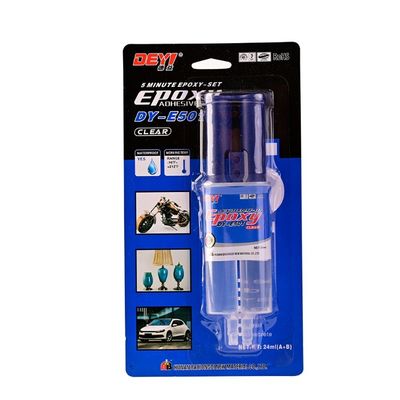 24 ml Καθαρή σύριγγα Εποξική κόλλα DDEYI 5λεπτη στεγνώσιμη υγρή κόλλα με έγκριση SGS