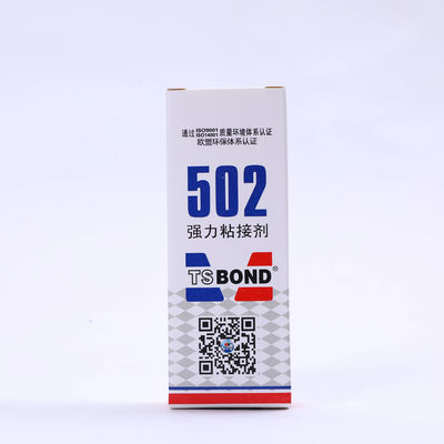 Λύσεις άμεσης προσκόλλησης Clear 502 Super Glue ISO SGS ROHS MSDS πιστοποιημένη κόλλα