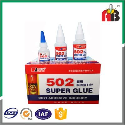 Λύσεις άμεσης προσκόλλησης Clear 502 Super Glue ISO SGS ROHS MSDS πιστοποιημένη κόλλα