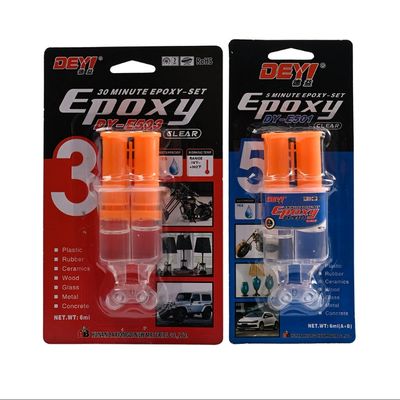 Διαφανής εποξειδική κόλλα AB ανθεκτική σε υψηλές θερμοκρασίες με διάρκεια ζωής 12 μηνών για ισχυρή συγκόλληση