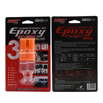 Διαφανής εποξειδική κόλλα AB ανθεκτική σε υψηλές θερμοκρασίες με διάρκεια ζωής 12 μηνών για ισχυρή συγκόλληση