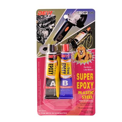 Διαφανής εποξειδική κόλλα AB ανθεκτική σε υψηλές θερμοκρασίες με διάρκεια ζωής 12 μηνών για ισχυρή συγκόλληση