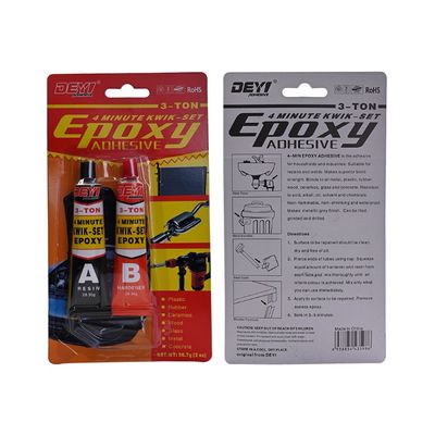 Quick-Set 4 Minute Epoxy AB Glue with 1:1 Mixing Ratio and Shear Strength ≥16 MPa for Strong Bonding
