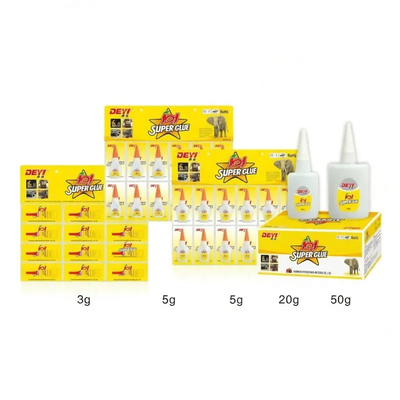 Ταχεία θεραπεία 502 Super Glue με 15 έως 20 δευτερόλεπτα αρχικό χρόνο θεραπείας και 12 μήνες διάρκεια ζωής εξασφαλίζοντας ισχυρότητα και δεσμούς