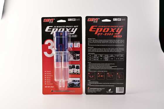 Σύριγγα Clear Epoxy Resin | Κόλλα AB υψηλής αντοχής ταχείας ωρίμανσης για κεραμικά, ξύλινα παιχνίδια και χειροτεχνίες