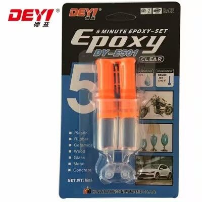 5-min Fast Cure Clear Epoxy AB Glue – Κόλλα χαμηλής οσμής για συγκόλληση χάλυβα και πλαστικού